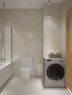 Фото № 2: Дизайн-проект двухкомнатной квартиры 39.0  м² Стиль Контемпорари для ЖК Московский