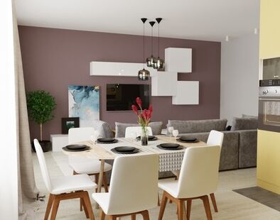 Фото № 5: Дизайн-проект трехкомнатной квартиры 93.92  м² Стиль Модернизм для ЖК Московский