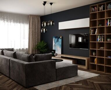 Фото № 4: Дизайн-проект трехкомнатной квартиры 93.92  м² Стиль Модернизм для ЖК Московский