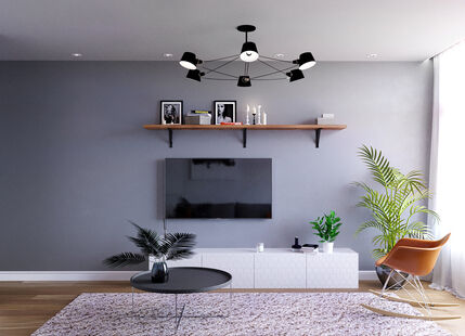 Фото № 4: Дизайн-проект двухкомнатной квартиры 64.46  м² Скандинавский стиль для ЖК Московский