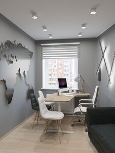 Фото № 1: Дизайн-проект трехкомнатной квартиры 70.6  м² Стиль Модернизм для ЖК Московский