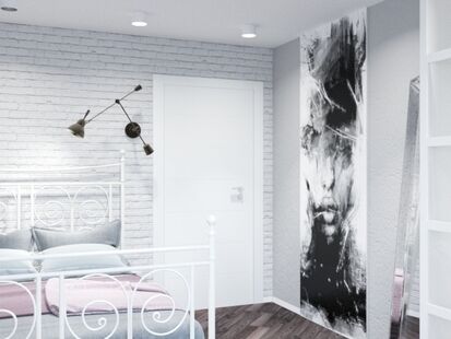 Фото № 3: Дизайн-проект трехкомнатной квартиры 70.6  м² Стиль Модернизм для ЖК Московский