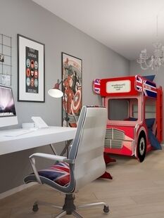 Фото № 4: Дизайн-проект трехкомнатной квартиры 70.6  м² Стиль Модернизм для ЖК Московский