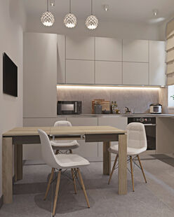 Фото № 2: Дизайн-проект двухкомнатной квартиры 65.4  м² Стиль Контемпорари для ЖК Friday Village