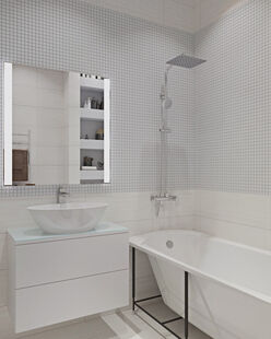 Фото № 5: Дизайн-проект двухкомнатной квартиры 65.4  м² Стиль Контемпорари для ЖК Friday Village