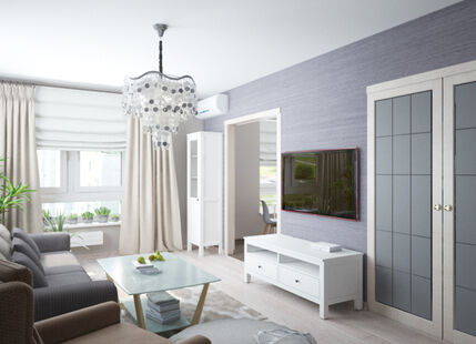 Фото № 4: Дизайн-проект двухкомнатной квартиры 69.5  м² Стиль Американская классика для ЖК Московский