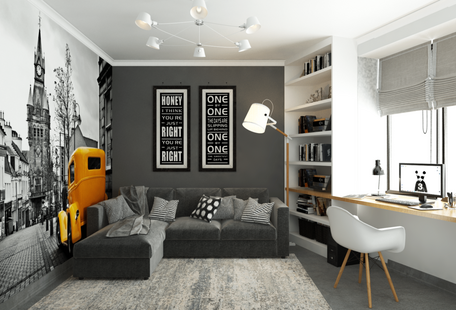 Фото № 1: Дизайн-проект двухкомнатной квартиры 70.23  м² Стиль Современная классика для ЖК Московский