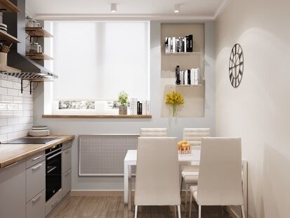 Фото № 2: Дизайн-проект двухкомнатной квартиры 57.5  м² Скандинавский стиль для ЖК Московский