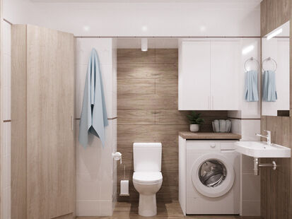 Фото № 6: Дизайн-проект двухкомнатной квартиры 57.5  м² Скандинавский стиль для ЖК Московский