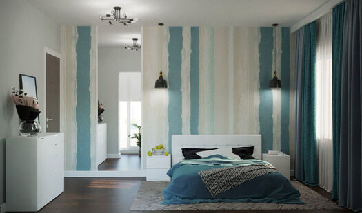 Фото № 6: Дизайн-проект трехкомнатной квартиры 95.2  м² Стиль Эклектика для ЖК Московский