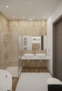 Фото № 5: Дизайн-проект трехкомнатной квартиры 95.2  м² Стиль Эклектика для ЖК Московский