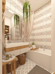 Фото № 3: Дизайн-проект двухкомнатной квартиры 61.78  м² Скандинавский стиль для ЖК Московский