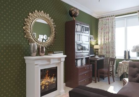 Фото № 1: Дизайн-проект кабинета 13.39  м² Стиль Классика для ЖК Московский