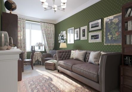 Фото № 4: Дизайн-проект кабинета 13.39  м² Стиль Классика для ЖК Московский