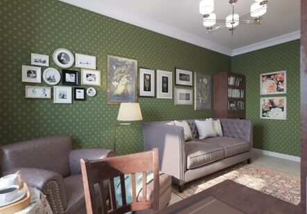 Фото № 3: Дизайн-проект кабинета 13.39  м² Стиль Классика для ЖК Московский