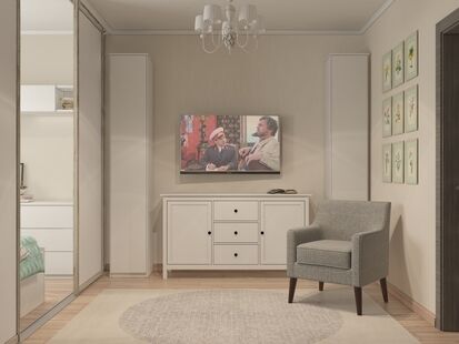 Фото № 2: Дизайн-проект двухкомнатной квартиры 68.9  м² Стиль Минимализм для ЖК Зеленые Аллеи