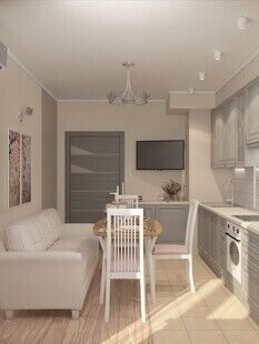 Фото № 5: Дизайн-проект двухкомнатной квартиры 68.9  м² Стиль Минимализм для ЖК Зеленые Аллеи