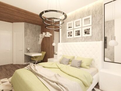 Фото № 3: Дизайн-проект трехкомнатной квартиры 59.61  м² Стиль Модернизм для ЖК Императорские Мытищи