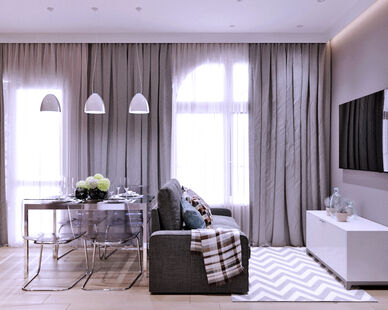 Фото № 1: Дизайн-проект однокомнатной квартиры 42.4  м² Стиль Минимализм для ЖК Московский