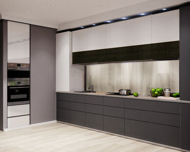 Фото № 3: Дизайн-проект однокомнатной квартиры 42.4  м² Стиль Минимализм для ЖК Московский