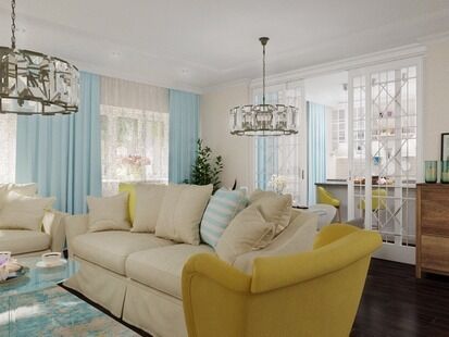 Фото № 1: Дизайн-проект трехкомнатной квартиры 114.6  м² Стиль Современная классика для ЖК Московский