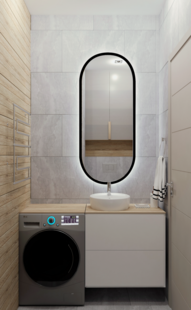 Фото № 2: Дизайн-проект квартиры-студии 31.85  м² Стиль Фьюжн для ЖК Невский