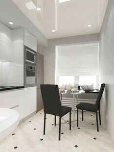 Фото № 1: Дизайн-проект кухни 9.48  м² Стиль Минимализм для ЖК Московский