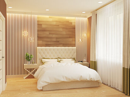 Фото № 5: Дизайн-проект двухкомнатной квартиры 66.35  м² Стиль Контемпорари для ЖК Московский