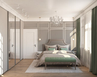 Фото № 1: Дизайн-проект трехкомнатной квартиры 88.23  м² Стиль Современная классика для ЖК Рассказово