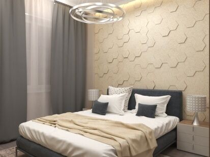 Фото № 2: Дизайн-проект двухкомнатной квартиры 64.09  м² Стиль Модернизм для ЖК Московский