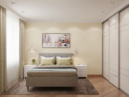 Фото № 3: Дизайн-проект однокомнатной квартиры 50.4  м² Стиль Контемпорари для ЖК Дрожжино