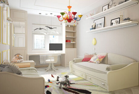 Фото № 5: Дизайн-проект двухкомнатной квартиры 62.0  м² Стиль Современная классика для ЖК Московский