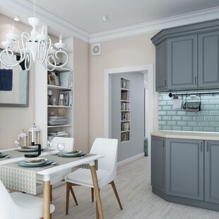 Фото № 1: Дизайн-проект трехкомнатной квартиры 80.9  м² Стиль Современная классика для ЖК Московский