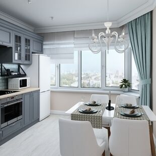 Фото № 5: Дизайн-проект трехкомнатной квартиры 80.9  м² Стиль Современная классика для ЖК Московский