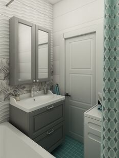 Фото № 2: Дизайн-проект трехкомнатной квартиры 80.9  м² Стиль Современная классика для ЖК Московский