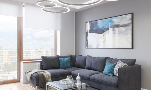 Фото № 1: Дизайн-проект трехкомнатной квартиры 78.12  м² Стиль Модернизм для ЖК Московский