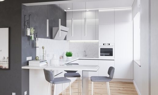 Фото № 6: Дизайн-проект трехкомнатной квартиры 78.12  м² Стиль Модернизм для ЖК Московский