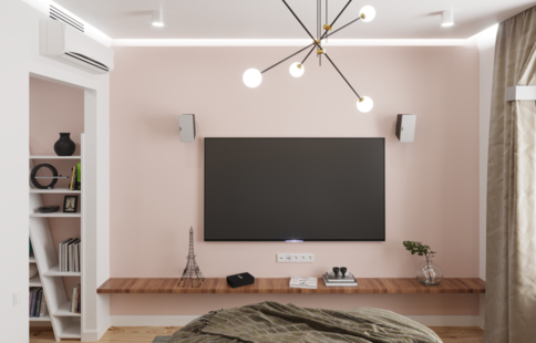 Фото № 2: Дизайн-проект трехкомнатной квартиры 78.12  м² Стиль Модернизм для ЖК Московский