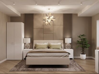 Фото № 3: Дизайн-проект трехкомнатной квартиры 86.95  м² Стиль Фьюжн для ЖК Московский