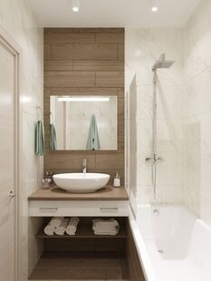 Фото № 4: Дизайн-проект трехкомнатной квартиры 86.95  м² Стиль Фьюжн для ЖК Московский