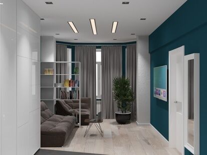 Фото № 1: Дизайн-проект двухкомнатной квартиры 65.39  м² Стиль Минимализм для ЖК Московский