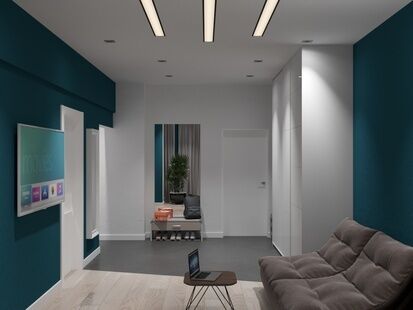 Фото № 6: Дизайн-проект двухкомнатной квартиры 65.39  м² Стиль Минимализм для ЖК Московский