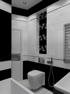 Фото № 4: Дизайн-проект двухкомнатной квартиры 65.39  м² Стиль Минимализм для ЖК Московский