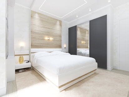 Фото № 6: Дизайн-проект двухкомнатной квартиры 66.41  м² Стиль Модернизм для ЖК Московский