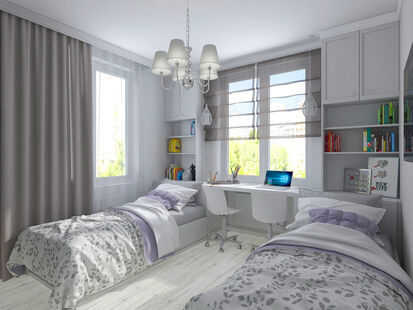 Фото № 3: Дизайн-проект трехкомнатной квартиры 86.8  м² Стиль Современная классика для ЖК Московский