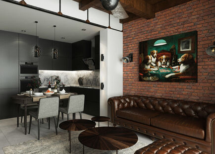 Фото № 1: Дизайн-проект трехкомнатной квартиры 88.52  м² Стиль Эклектика для ЖК Московский