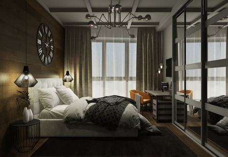 Фото № 4: Дизайн-проект трехкомнатной квартиры 88.52  м² Стиль Эклектика для ЖК Московский