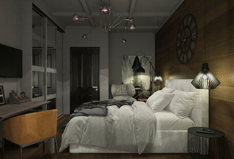 Фото № 6: Дизайн-проект трехкомнатной квартиры 88.52  м² Стиль Эклектика для ЖК Московский