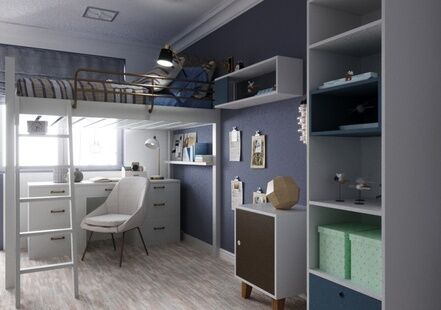 Фото № 5: Дизайн-проект четырехкомнатной квартиры 124.8  м² Стиль Американская классика для ЖК Московский