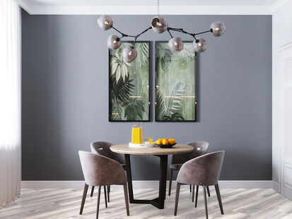 Фото № 2: Дизайн-проект двухкомнатной квартиры 64.2  м² Стиль Американская Классика для ЖК Неоклассика 1